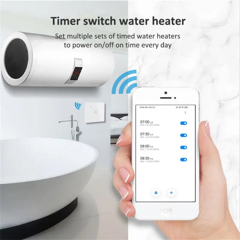 Voice Control 20a 40a Switch Timer Function Energy Saving Easy Installation Convenient Voice Control Boiler Alexa Smart