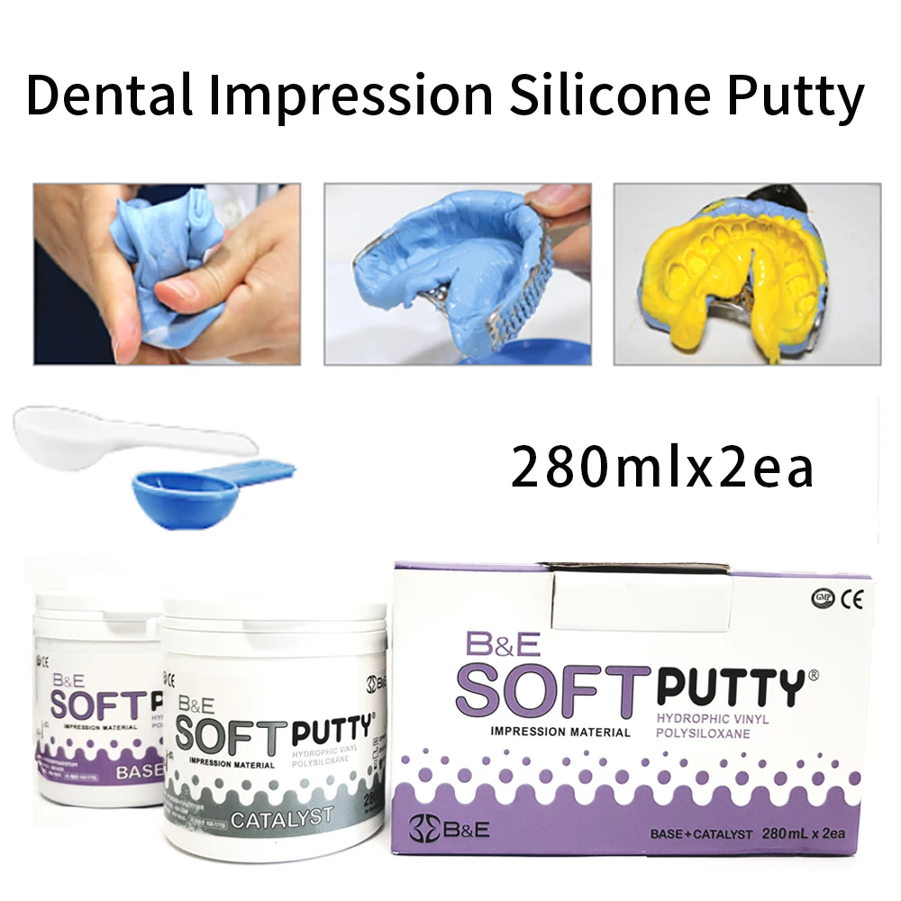 Dental Impression Material Soft Putty Kit Silicone Korean Rubber Proclinic Paste For Crowns Buckets PVS Catalyst Base Dentistry