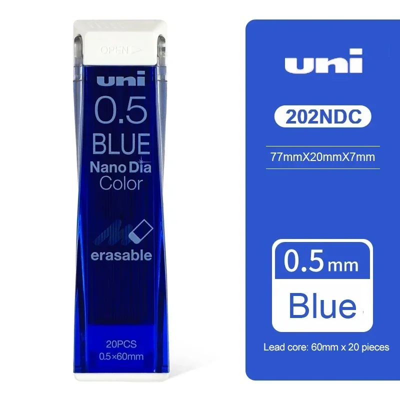 Japan Uni Nano Dia Kleur 202NDC gekleurde Vulpotlood leads vullingen 0.5mm schrijfbenodigdheden Stationaire Mix Cores Schilderen kunst