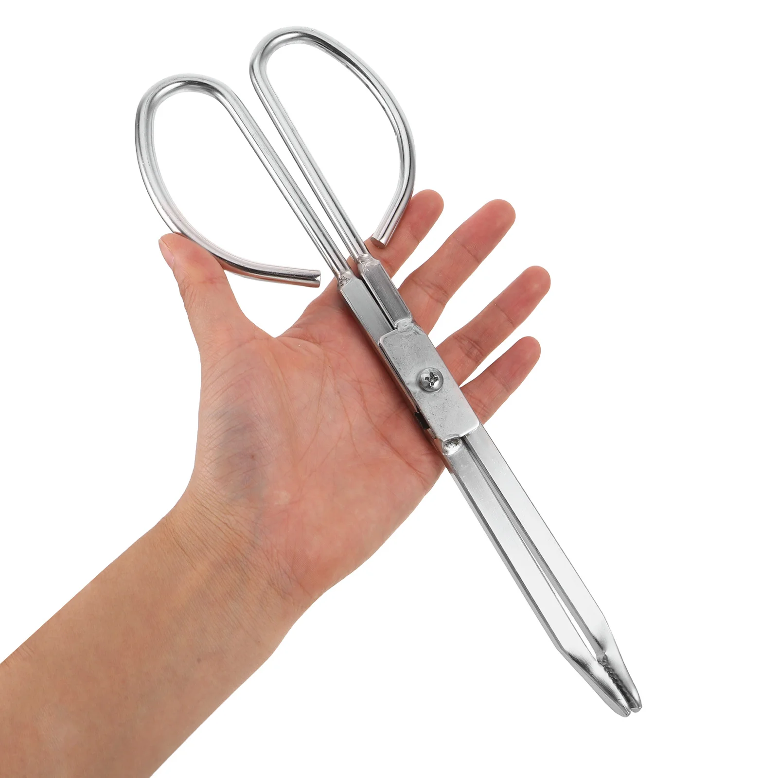 

Firewood Fireplace Wall Tool Tongs 28Cm Stainless Steel Log Grabber Fire Poker for Wood Burning Stove Fire Pit