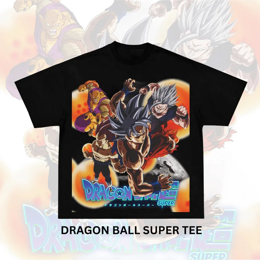 Camiseta de Dragon Ball Super para hombre y mujer, camiseta de Anime de Son Goku Jiren, camiseta de manga corta para niño de verano y primavera, trajes para padres e hijos