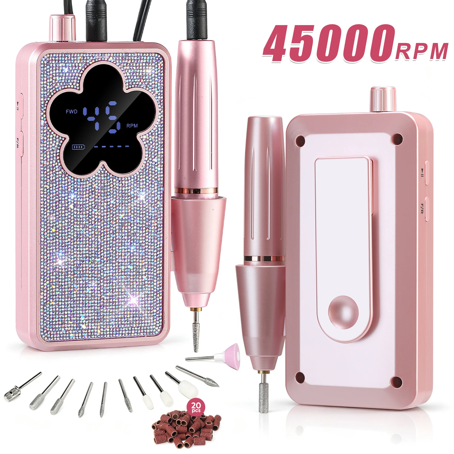dianabeauty-45000rpm-ネイルドリルマシン-プロフェッショナルネイルポリッシャー-ラインストーンlcdディスプレイ付き-電動ネイルラテックス-1600mah