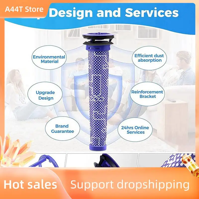 A44T 10 Pack Replacement Pre Filters For Dyson Vacuum Filter For Dyson V6 V7 V8 DC59 DC58 Replaces Part 965661 01