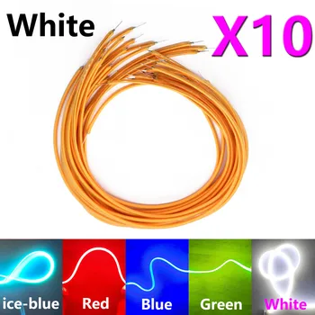 10 Uds. Filamento Flexible COB LED blanco de 3V 80mm 60mm 255mm 130mm piezas de lámpara de bombilla Edison Retro decoración de tira de iluminación de diodo LED