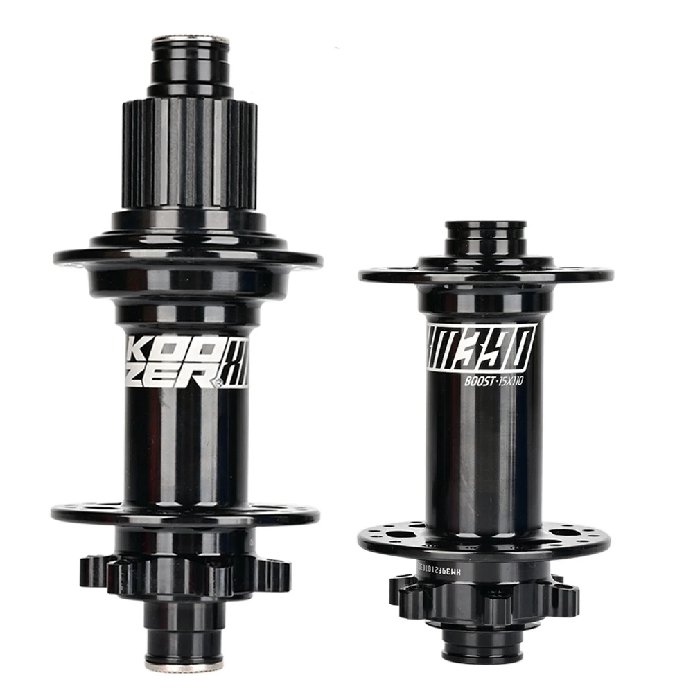 

KOOZER XM390 MTB Mountain Bike BOOST Hubs 32 Hole Disc Bearing Hub Front Rear 15X110 12X148mm Thru MS 12 Speed,Black