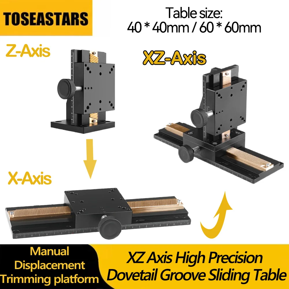 Precision  XZAxis Long-range Dovetail Trimming Slide Dovetail Slide Table Sliding stage Manual Displacement Platform