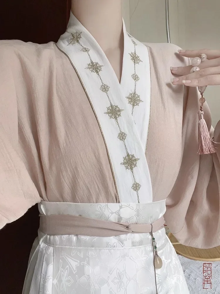 개량 성인 명나라 코스튬, 중국 스타일 한푸 용수철, 고급 말 얼굴 스커트, 여성 코스튬, 여름 신상