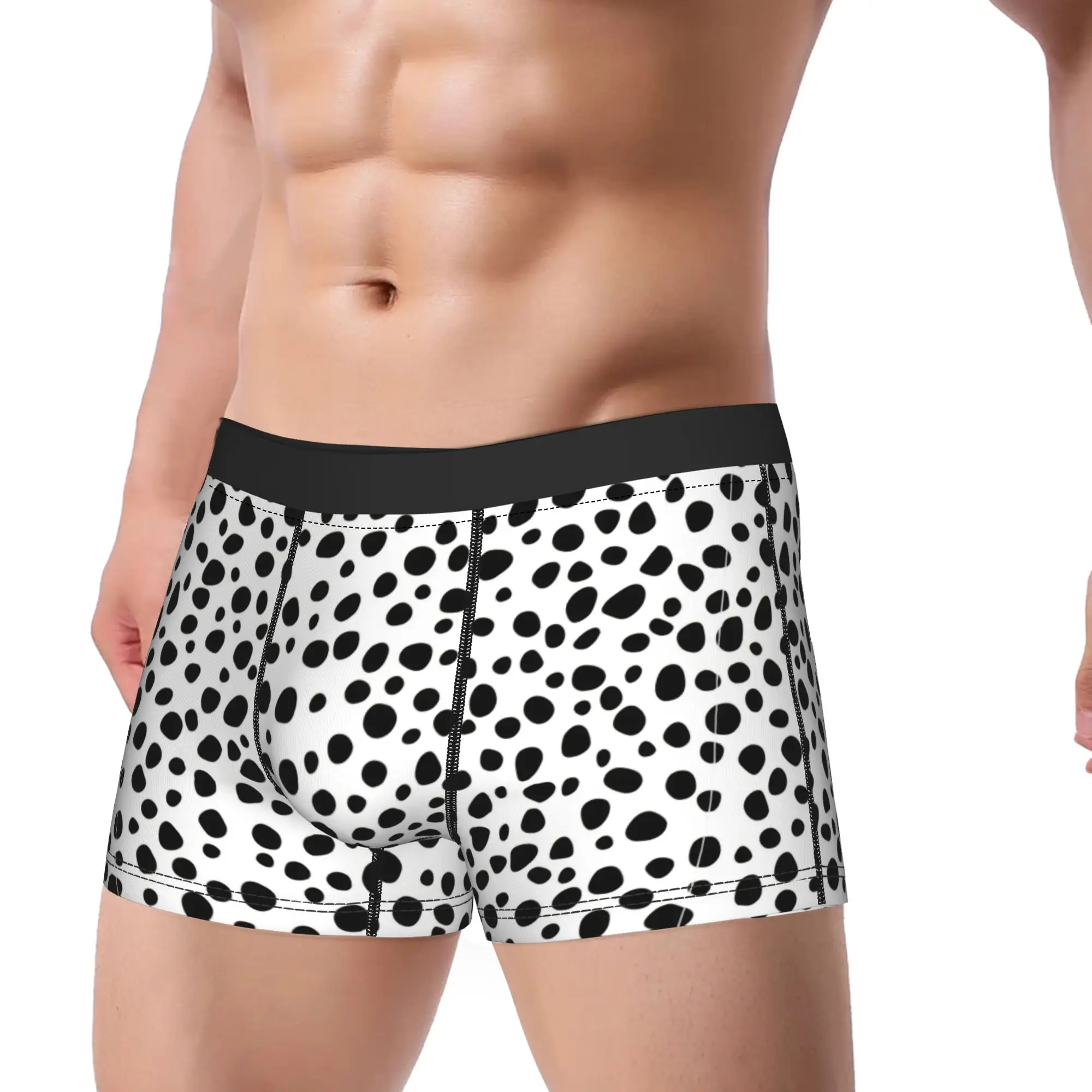 Dalmatian Spot Pattern Underwear  Men Panties Customs Classic Boxer Shorts Trenky Boxer Brief Plus Size
