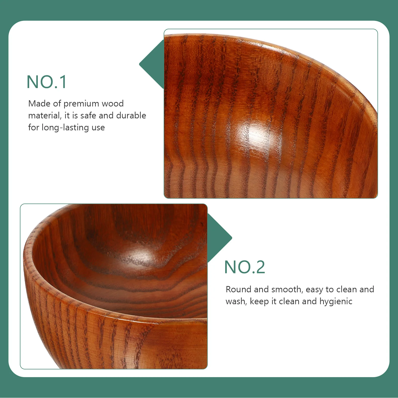 

Wood Premium Reusable Dinner Bowl For Soup Noodles Fruit Salad Natural Food Safe Finish Multi-Function