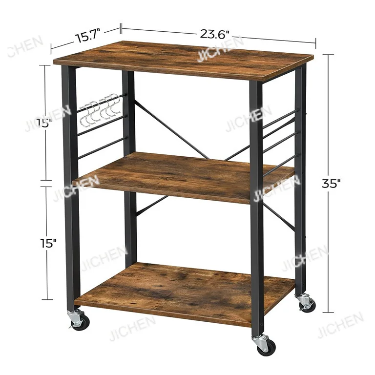 رف المطبخ، رف تخزين المطبخ، فرن الميكروويف من الأرض إلى السقف، زاوية متعددة الطبقات