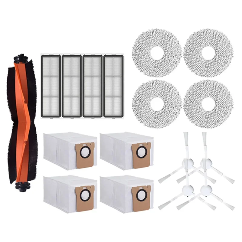 Abza-para xiaomi x20 +/x20 plus robô aspirador de pó principal escova lateral filtro mop almofadas sacos pó substituições peças