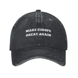 Custom MEGA Make Europe Great Again Europa Retro Denim Washed Baseball Caps Male Cowboy Sunscreen Hat Rock Womens Trucker Cap