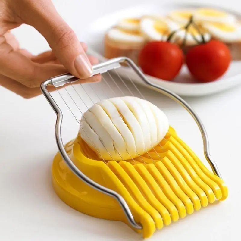 Useful Kitchen Home Convenience Tools Onion Fruit Stainless Steel Cutter Chopper Peeler Ripe Eggs Slicer Home Tool Random Color