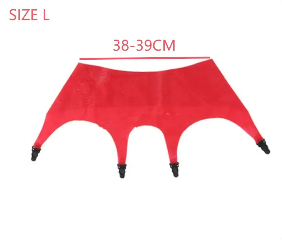 Mould Latex Garter Belt for Stockings bdsm Bondage Latex Rubber Black Red Garter Suspender Belt with Clips NO socks， NO panties