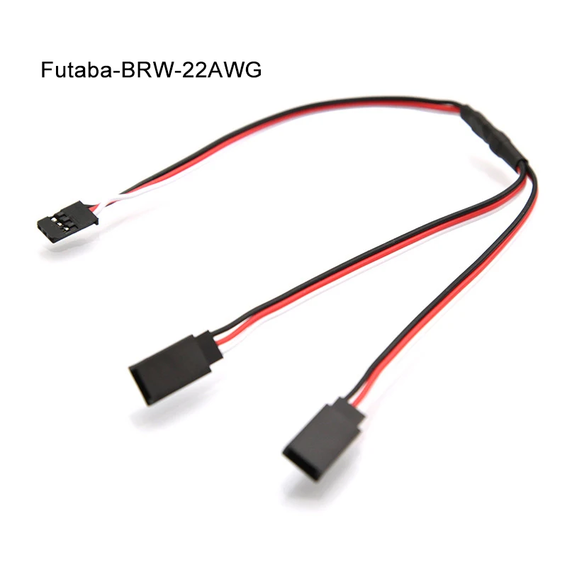 50PCS Futaba JR Plug Servo Y Type Splitter Cable Extension Wire Leads 26AWG 150mm 200mm 300mm 500mm 1000mm For RC Model Boat Par