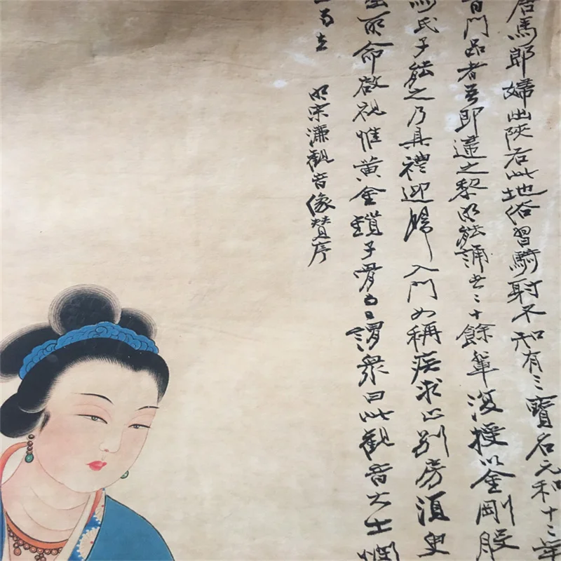 تشانغ Daqian الفنان الصيني الأسماك الأزرق ماسترواك ورق الأرز انقطاع طلاء جدران التصميم التقليدي التمرير سلسلة القديمة ماستر