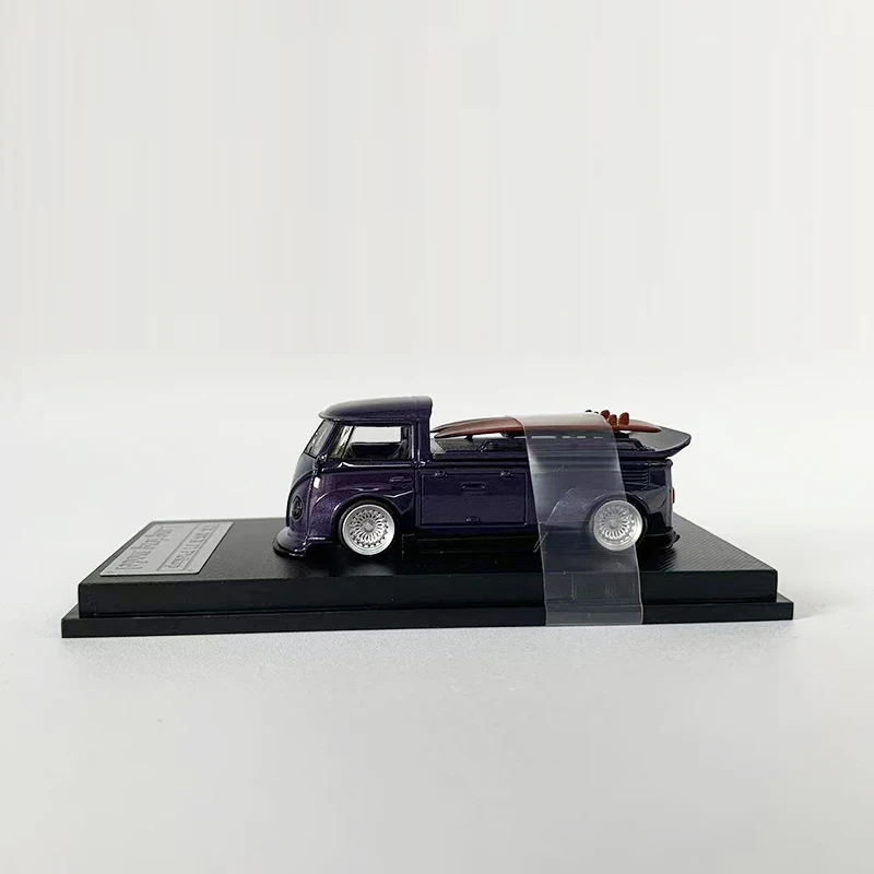 LF 1:64 Model Car T1 Pickup RWB Wide Body Alloy Die-Cast Vehicle Lavender Color