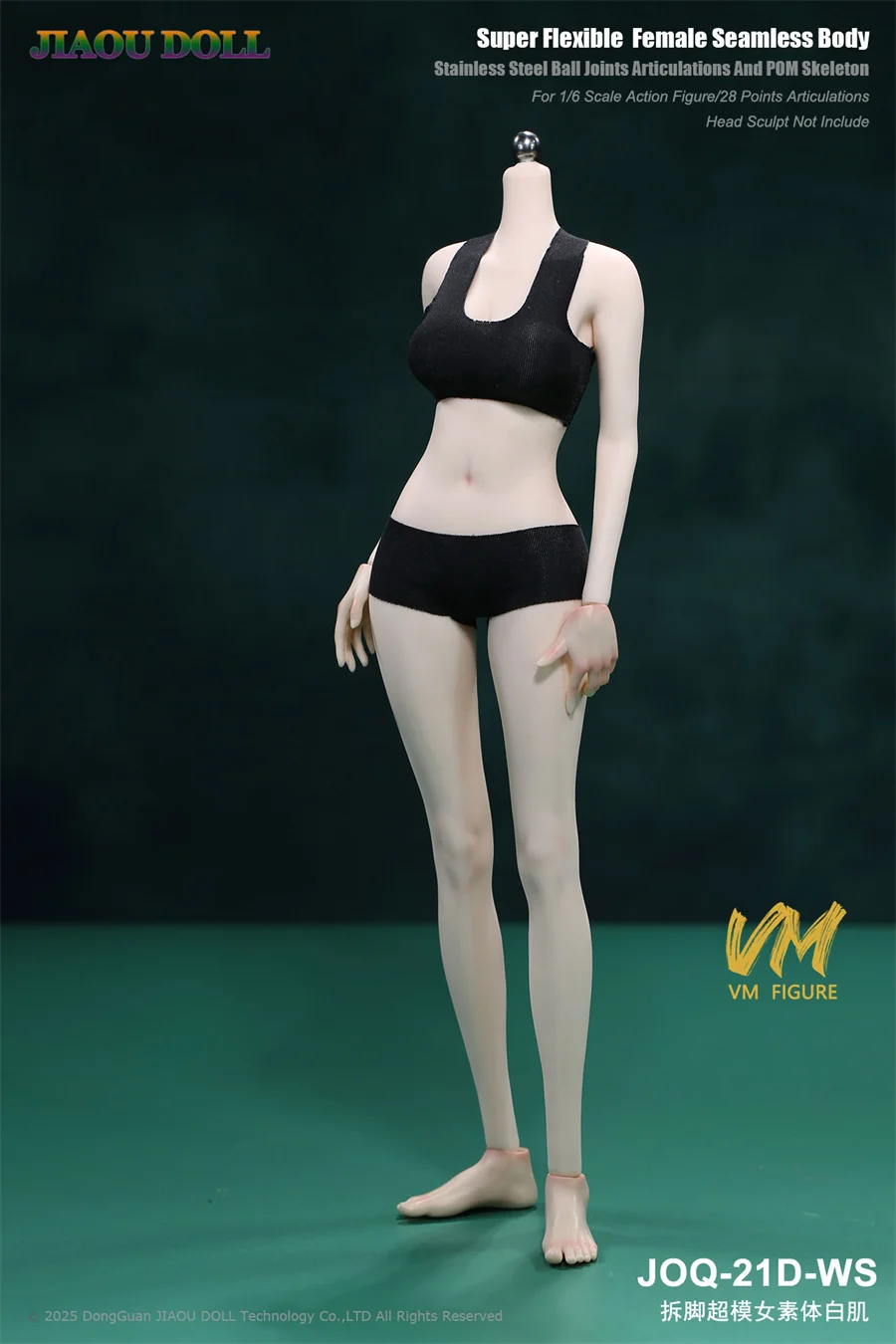 JIAOU POP JOQ-21D 1/6 Supermodel Lange Benen Meisje Afneembare Voet Naadloze Vrouwelijke Lichaam Zonder Hoofd 12 "Action Figure poppen Speelgoed