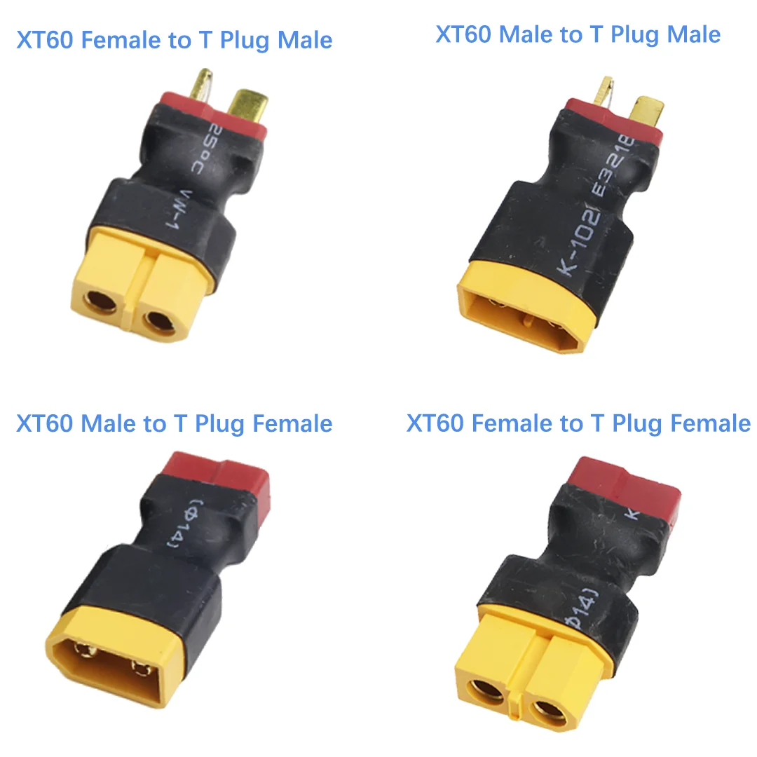 Plug Connector XT60 Male Plug To Dean T Male / T Female Plug To XT60 Female Adapter for RC Helicopter Quadcopter LiPo Battery
