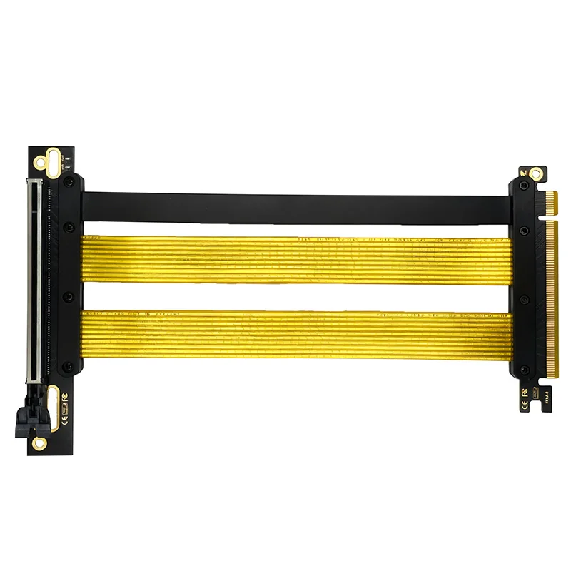 

PCIe 5.0 X16 Riser Cable for 50/40/30 Series Vertical Installation GPU 180° to 90° PCI Express 5.0 Graphics Card Extension Cable