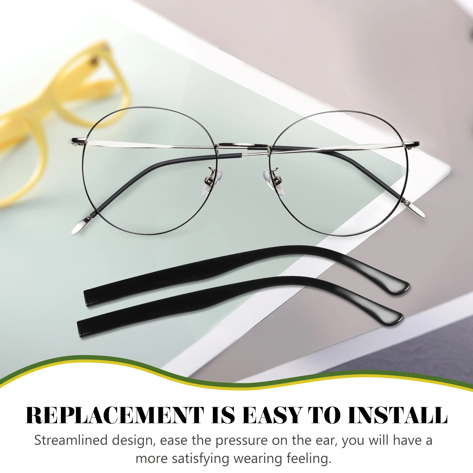 1 زوج نظارات الذراع استبدال النظارات المعدنية النظارات الشمسية الساقين العالمي دائم إصلاح أجزاء النظارات الأسلحة استبدال #4