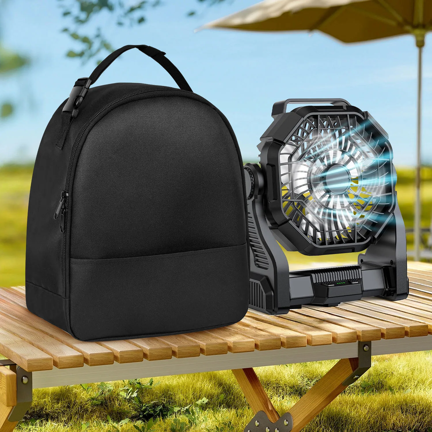

Carry Bag for Camping Fan, Outdoor Fan Portable Protective Case with Handle, Nylon Storage Bag for ONLYNEW Portable Fan