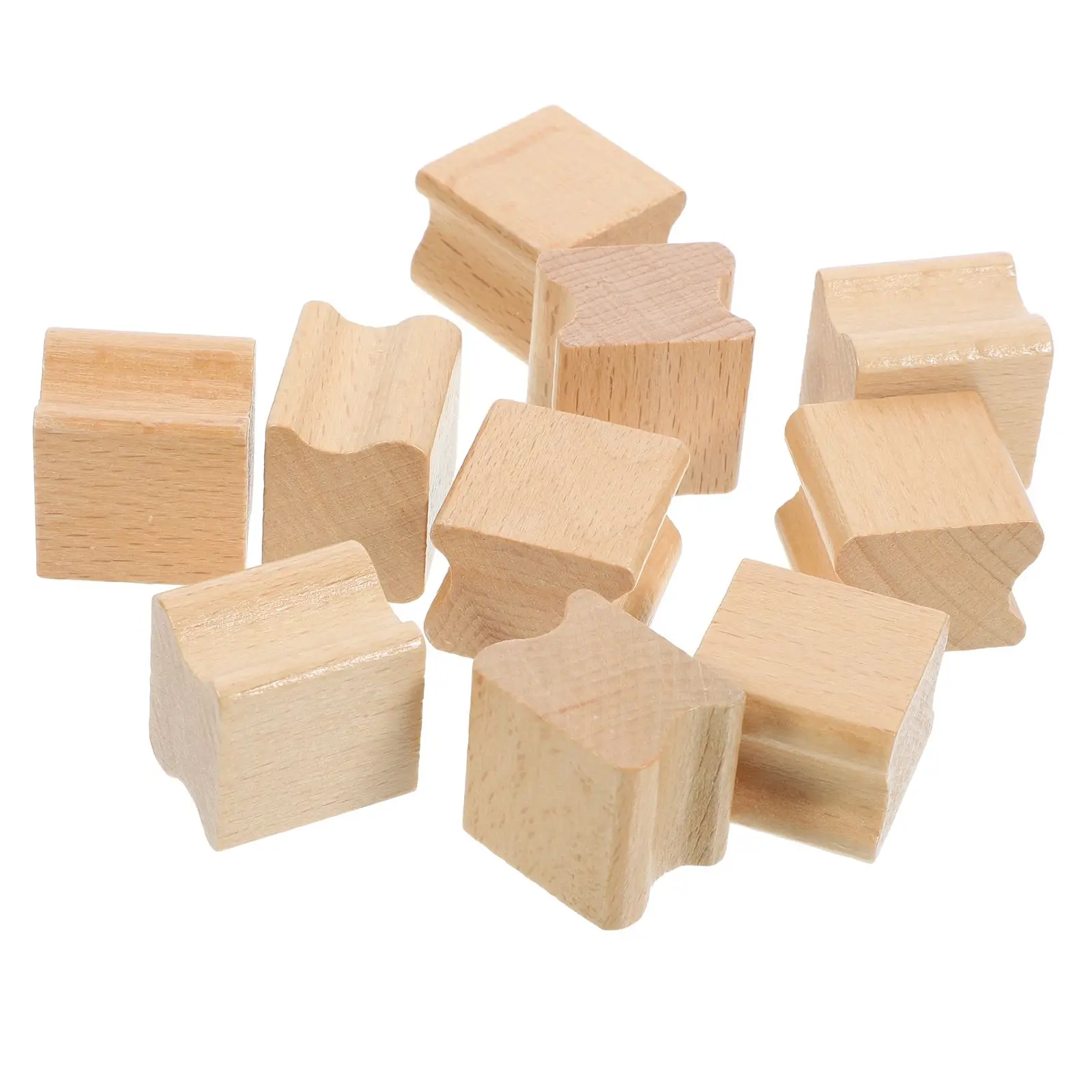 

10 Pcs Wooden Seal Stickers Vinyl Cleaner Guitar Fret Tools Tech Nail Supplies Photo Album Carving Stamper