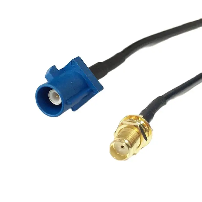 SMA Male Female to Fakra C  5005 Blue Connector Pigtail Cable RG174 for GPS Navi Vehicle Car Extension VW Seat Benz Ford NEW