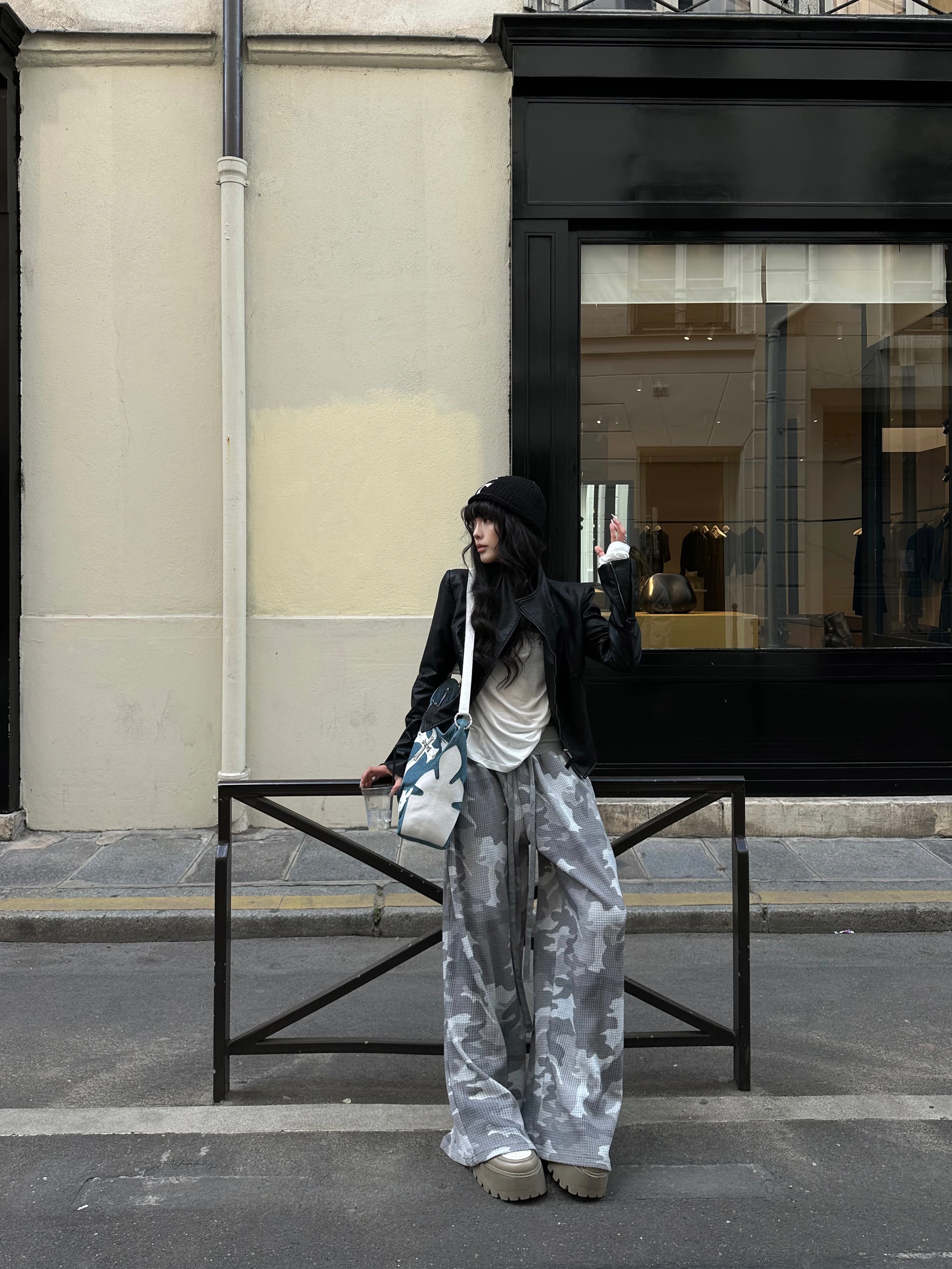 Warden  Camouflage Wide Leg Casual Pants Women's High Waist Drawstring Lazy Draping Floor-Length Trousers Autumn 2026