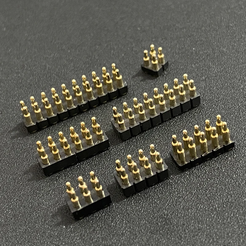 1 Stück Federbelasteter Pogo-Pin-Steckverbinder 4/6/8/10/12/14/16/20 Pin Doppelreihig Oberflächenmontage SMT & DIP, Höhe 7,0 mm, Rastermaß 2,54 mm – Detail 3