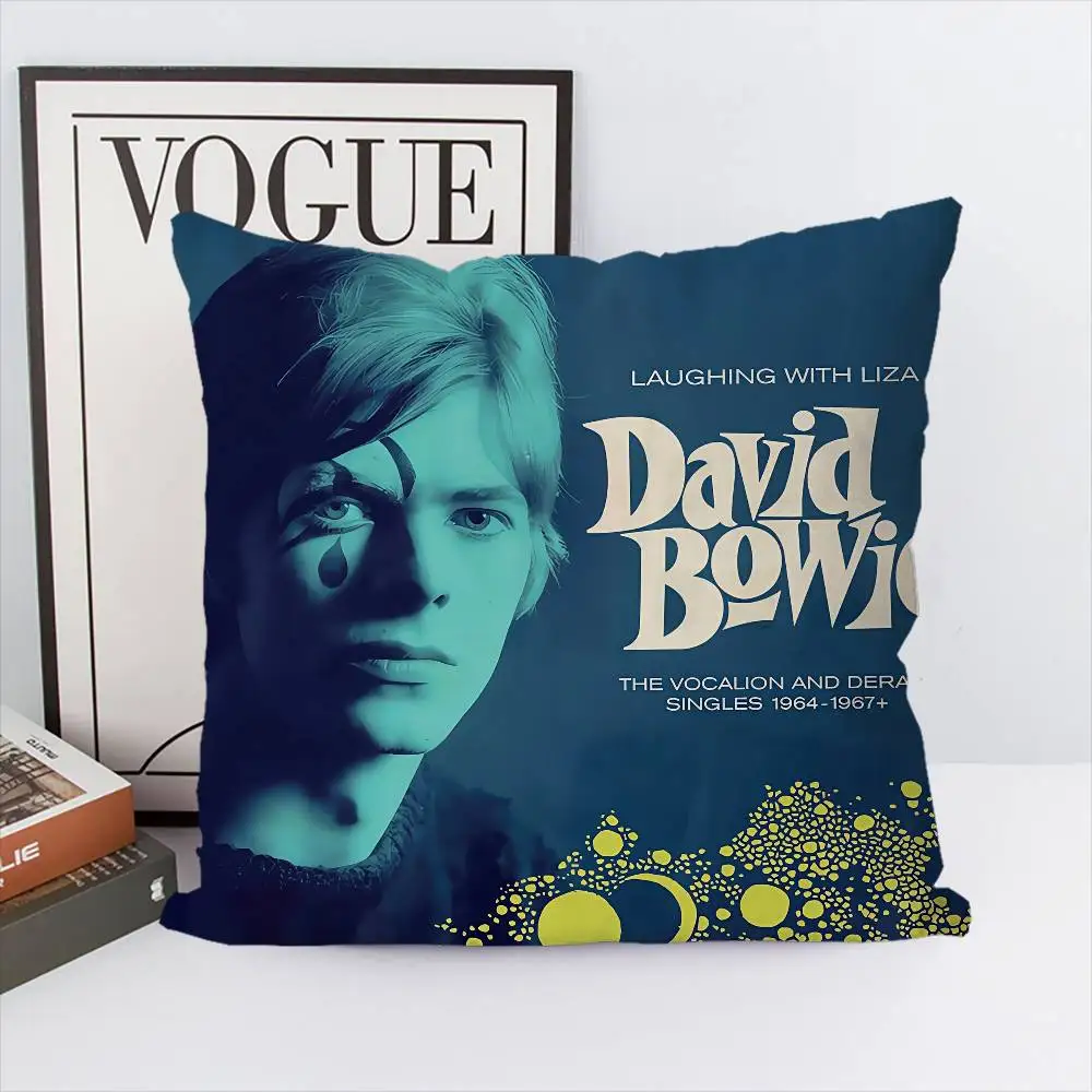 D-David B-Bowie كيس وسادة ألبوم أريكة ديكور المنزل على الوجهين الطباعة قصيرة أفخم لطيف غطاء الوسادة #2