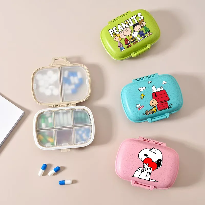 Портативный-органайзер-для-таблеток-snoopys-на-8-отделений-милый-дорожный-контейнер-для-лекарств-герметичный-диспенсер-для-хранения-таблеток