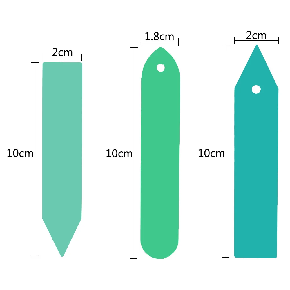 100 sztuk 10x2CM ogród plastikowa roślina tagi wodoodporne przedszkola etykiety Stakes Pot markery Multicolor kwiat sadzonka dekoracji znak