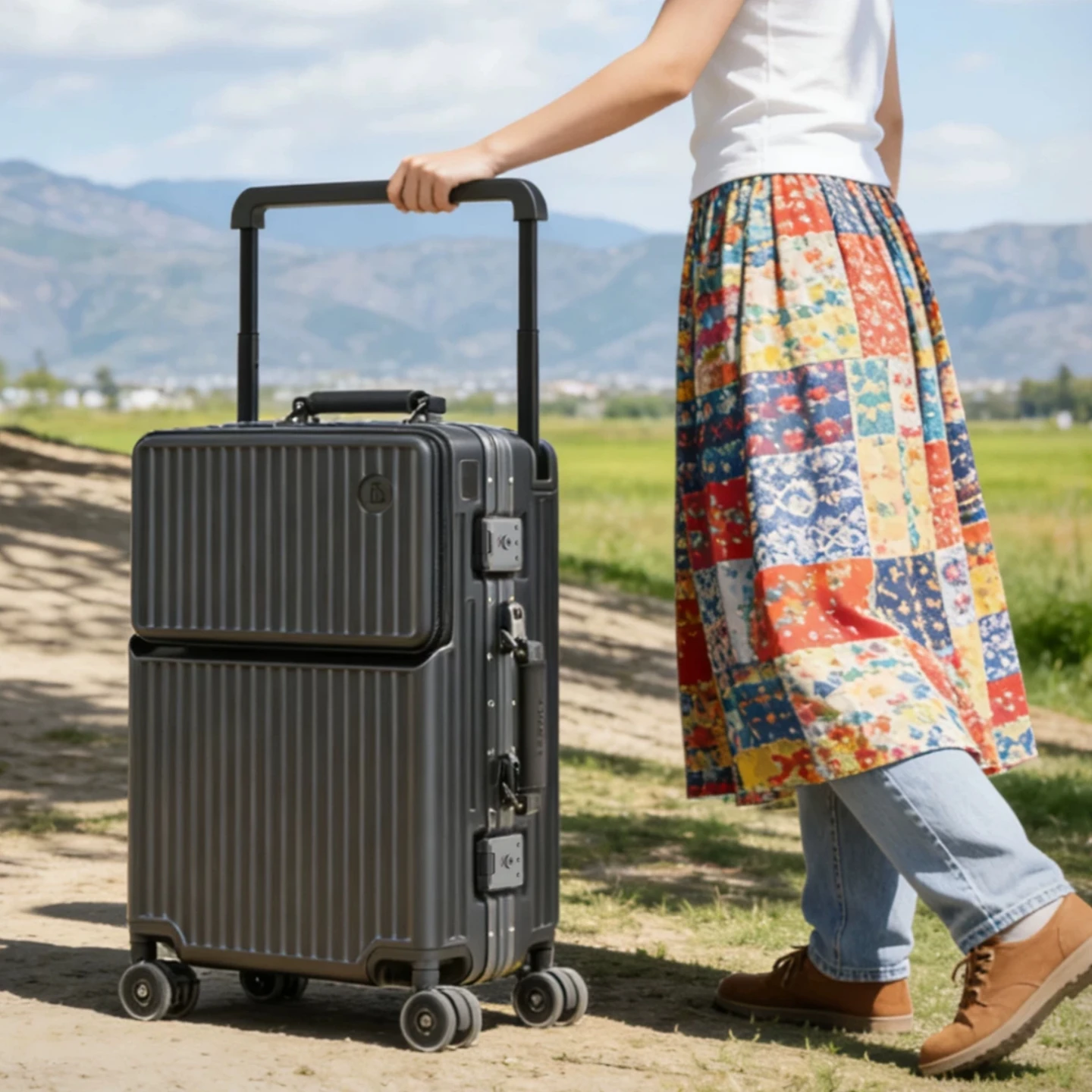 Koffer met vooropening, brede  - Aluminum Frame Carry On Luggage recensie en prijs
