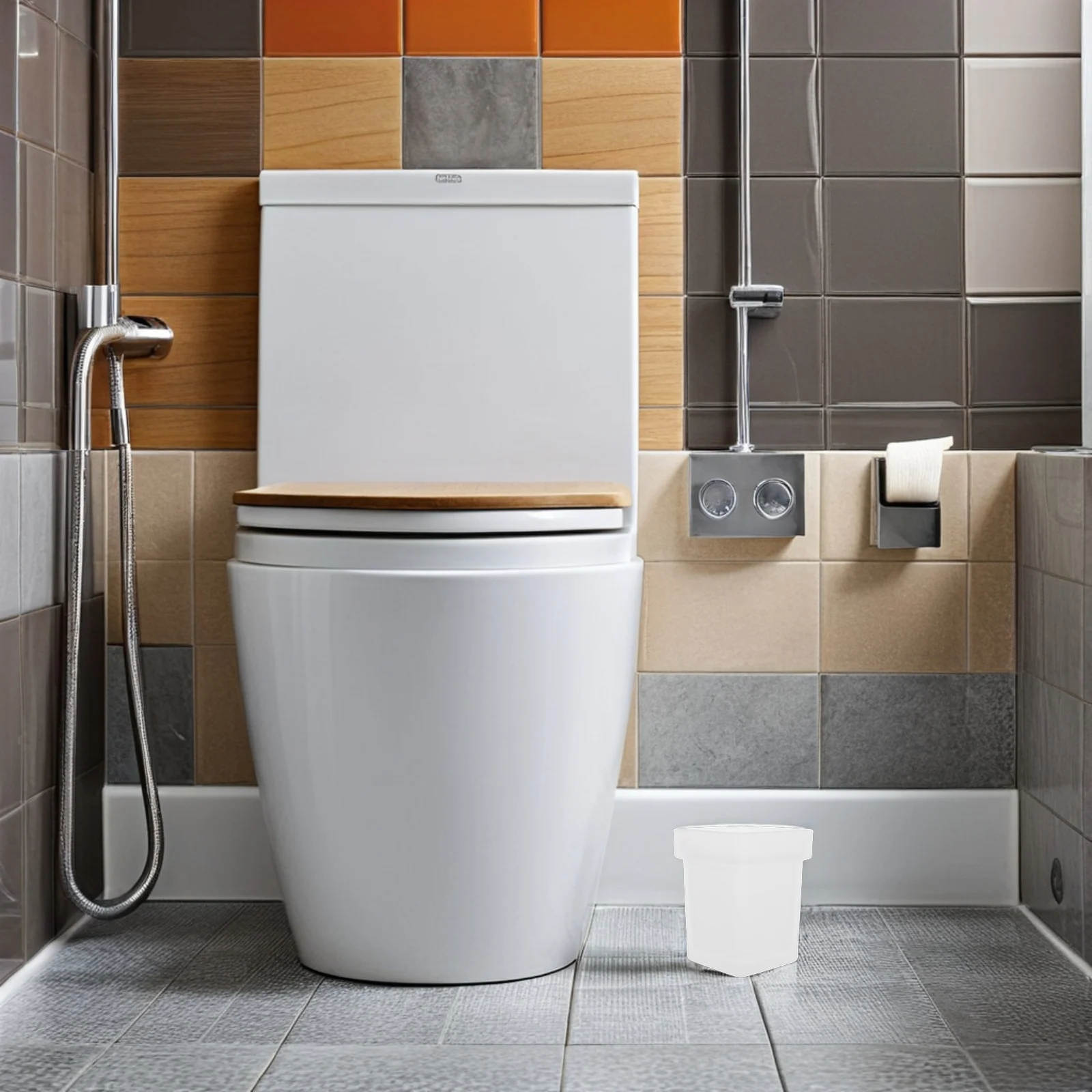 

2Pcs Toilet Brush Holder Glass Cup Frosted Finish Square Base Anti Tip Design for Bathroom Cleaning Brush Storage Solution