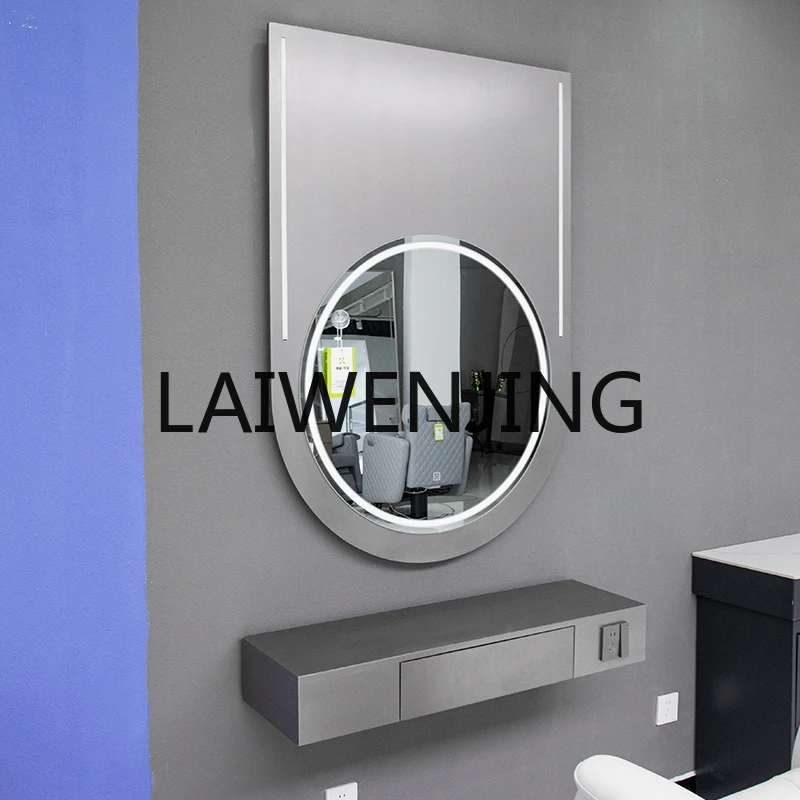 RWJ Barber Shop Dressing Table Light-Emitting LED Wall-Mounted Single Side with Cabinet