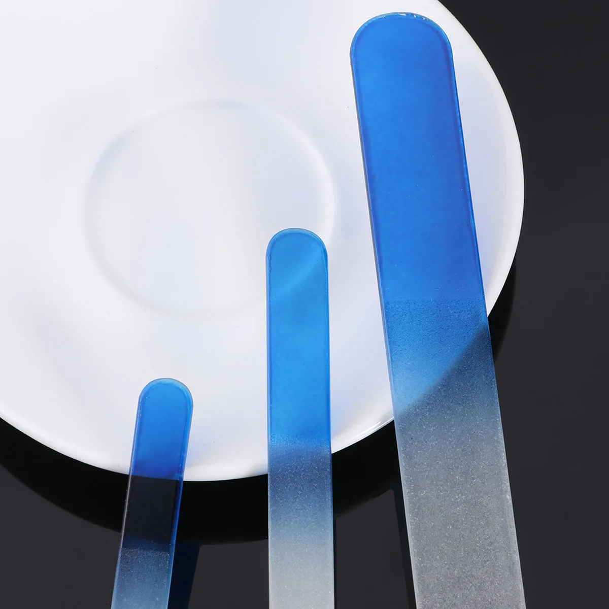 3 قطع من مبرد الأظافر الزجاجي الكريستالي، كتلة صنفرة أظافر مريحة وناعمة لعلاج ما قبل البولندية والتقليم المنزلي