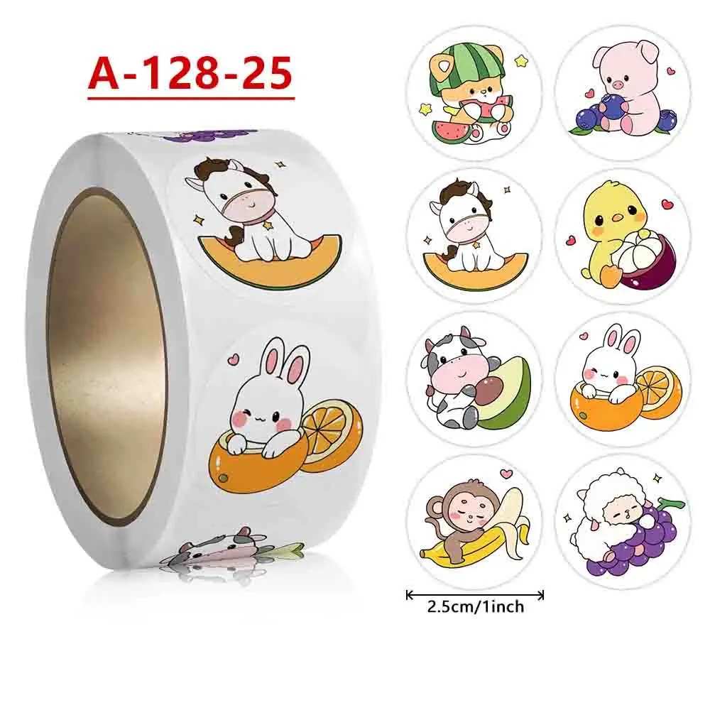 500pcs New Kids' Motivational Stickers Cute Animal Reward Sticker Friendly Campus Office Classification Self-Adhesive Labe