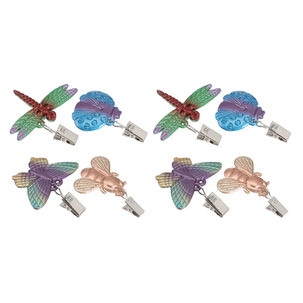 8Pcs Tablecloth Clips Alloy Fixed Windproof Table Decor Weights for Patio Outdoor Picnic Restaurant