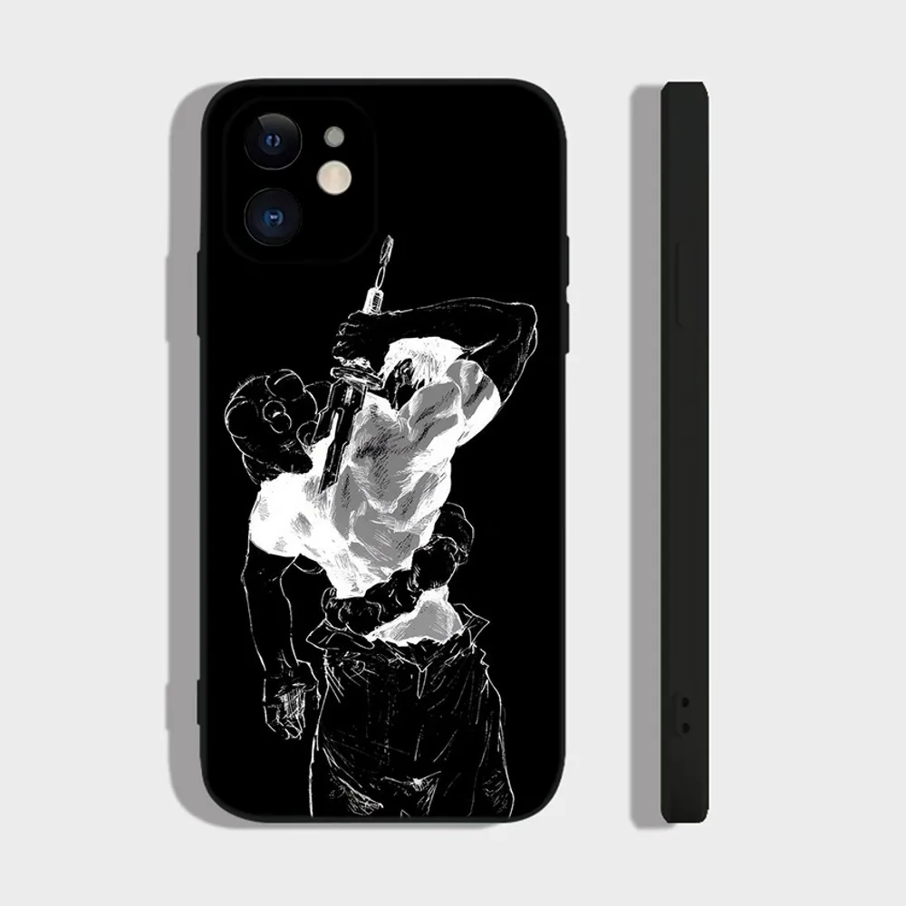 J-JujutsuS K-Kaisen-s TOJI FUSHIGURO Phone Case For iPhone 14,13,12 Mini 11 Pro XR,X,XS,MAX 7,8 Plus Silicone Cover Soft black