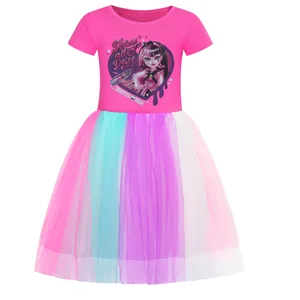 فستان الأميرة الراقية الوحش مع حقيبة للبنات فرانكي شتاين دراكولورا كاواي دمى أطفال تأثيري هدية عيد ميلاد أفضل 12 ملابس Monster High Draculaura مبيعا - No5