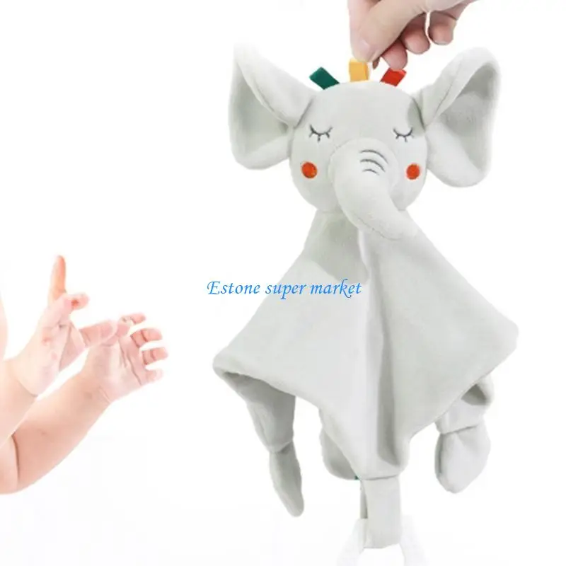 090B الطفل بطانية أمان الحيوان مع عضاضة لطيف لينة أفخم الحيوانات المحشوة بنين بنات هدايا استحمام الطفل تخزين المواد #2