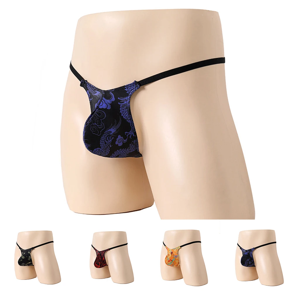 Briefs Mens Underpants All Season.Polyester Bikini Bulge Pouch G String Low Waist Sexy T-Tack Thongs Underwear - Image 6