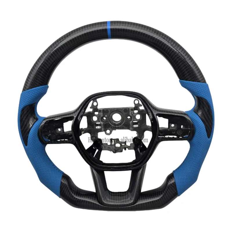 

Качественные оптовые перфорированные кожаные колеса из углеродного волокна, подходящие для рулевого колеса автомобиля Honda Civic 11-го поколения