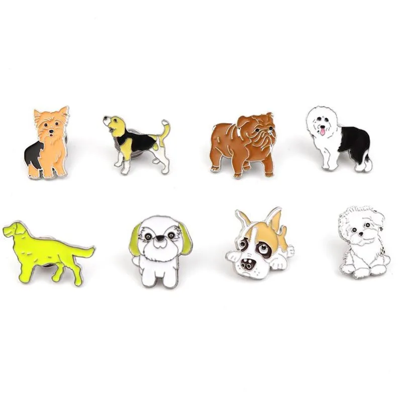 Chihuahua dog brooches for women girls men pin metal alloy animal male female dog brooch pins party clothes jewelry