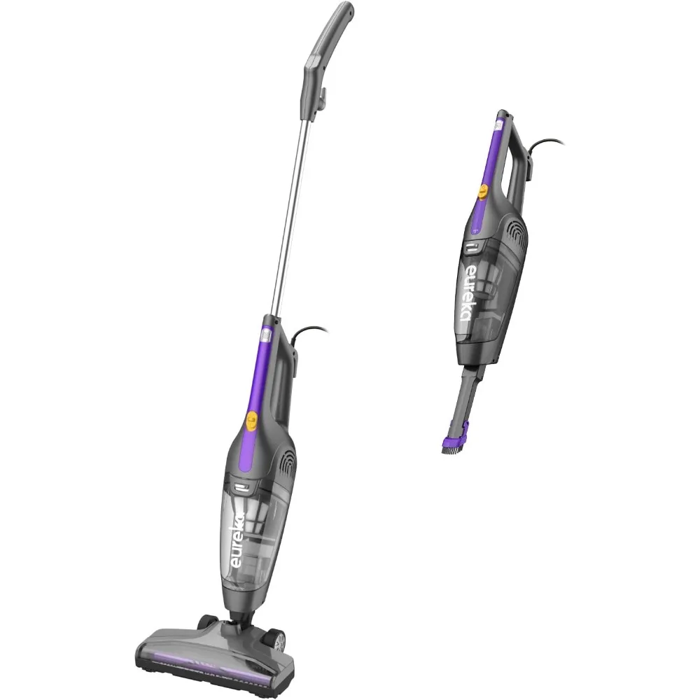 

Lightweight Corded Stick Cleaner Powerful Suction Convenient Handheld Vac with Filter for Hard Floor, 3-in-1 Vacuum, Purple