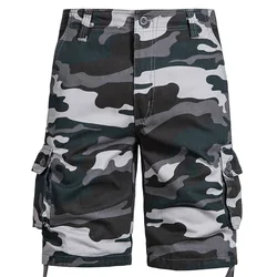 2024 New Summer Camouflage Cargo Shorts Men Jogger Fashion Multi-pockets Cotton Casual Fifth Pants Sports Men Shorts MY938