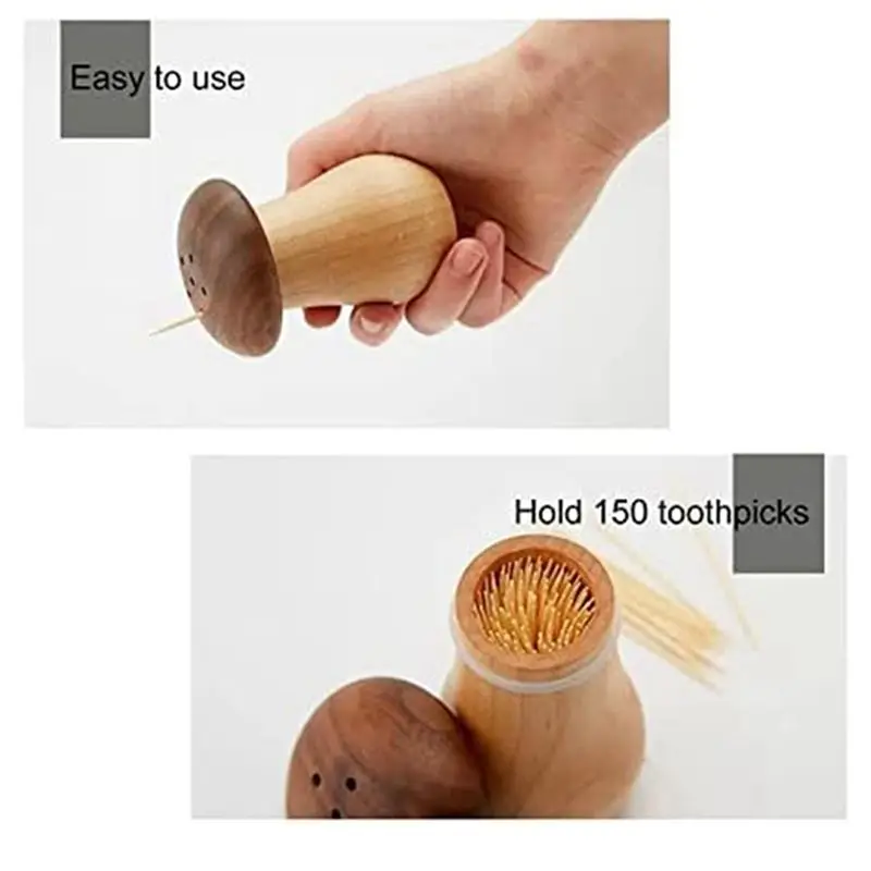 1 Piece Toothpick Holder Dispenser Wood Cute Toothpick Holder For Home Kitchen Restaurant Hotel
