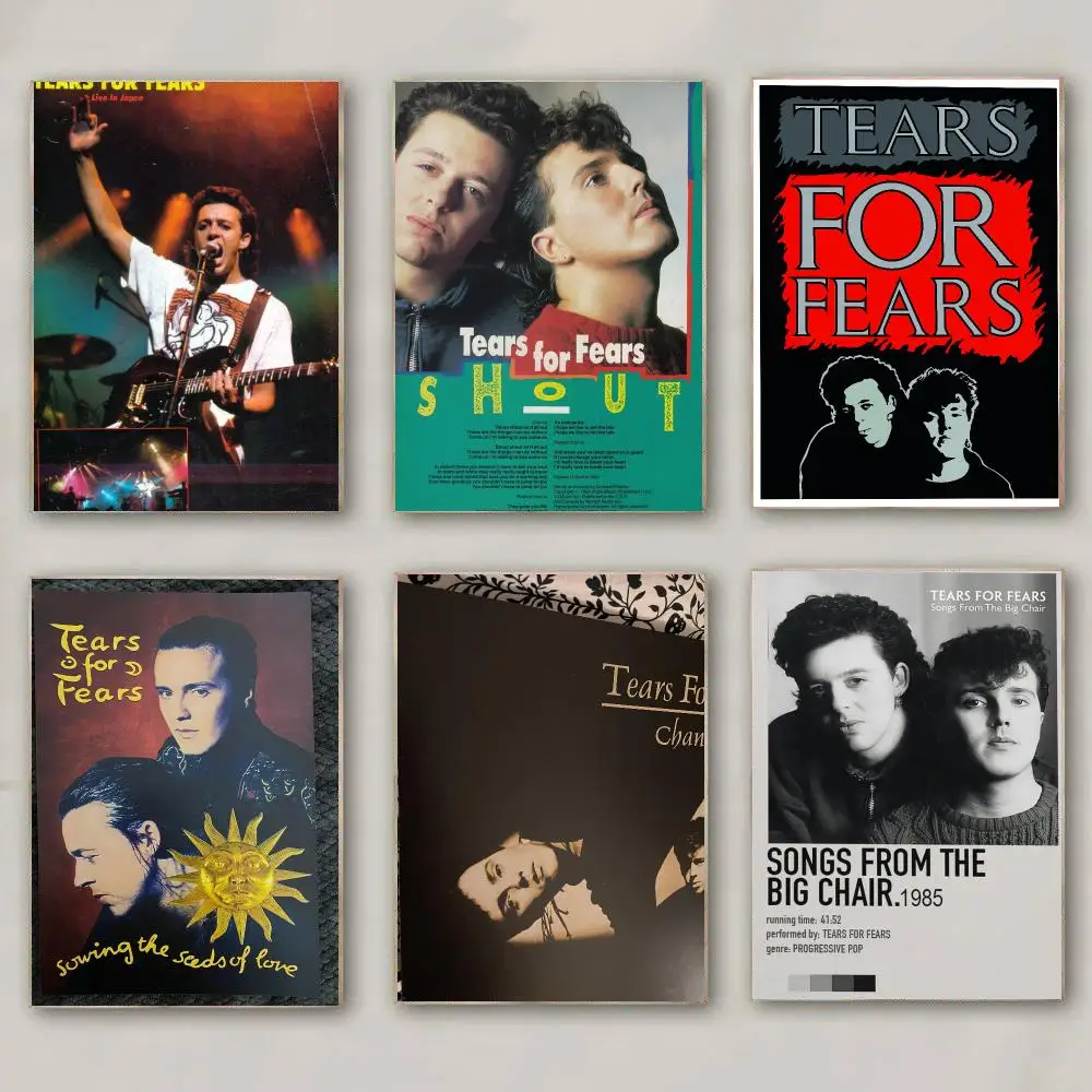 band T-Tears For Fears-S Poster Modern Wall Decal for Living Room Cafe Office Bar and Bedroom