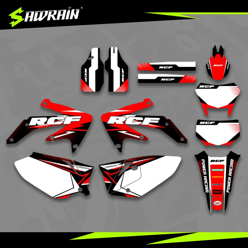 

Мотоциклетные графические фоны Sawrain, наборы наклеек для HONDA 05-07 08-18CRF450X 01